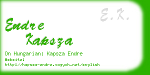 endre kapsza business card